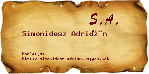 Simonidesz Adrián névjegykártya